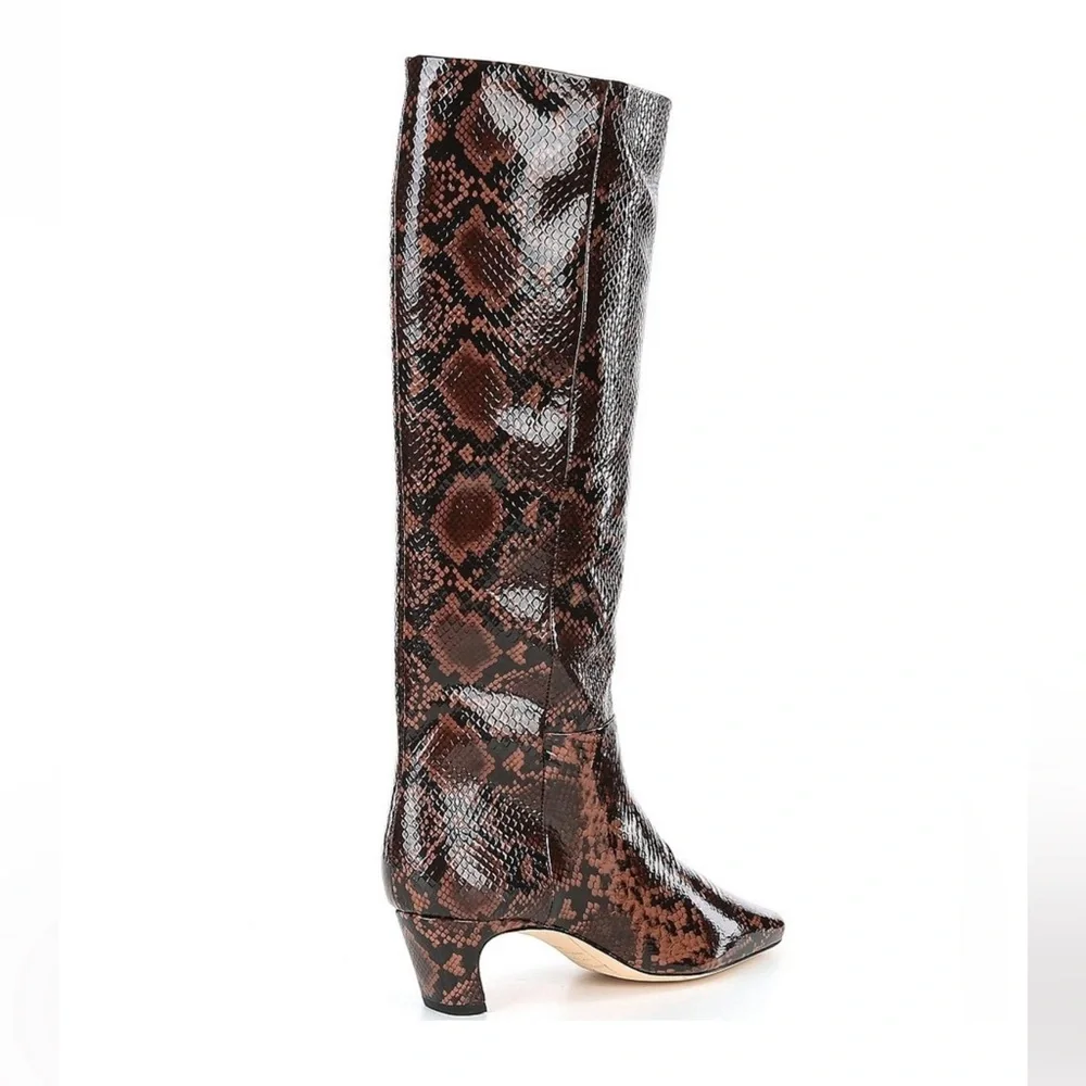 NWT Antonio Melani Mades Snake Patent Leather Tall Dress Boots Sz 6,5